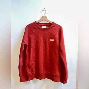 ❌SOLD❌ Nudie Jeans Men’s Samuel Logo Sweatshirt Cotton Crewneck Size M Burnt